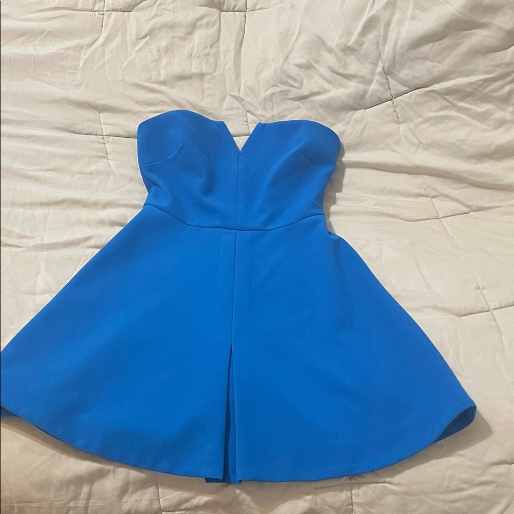 Likely Electric Blue Strapless Mini Dress